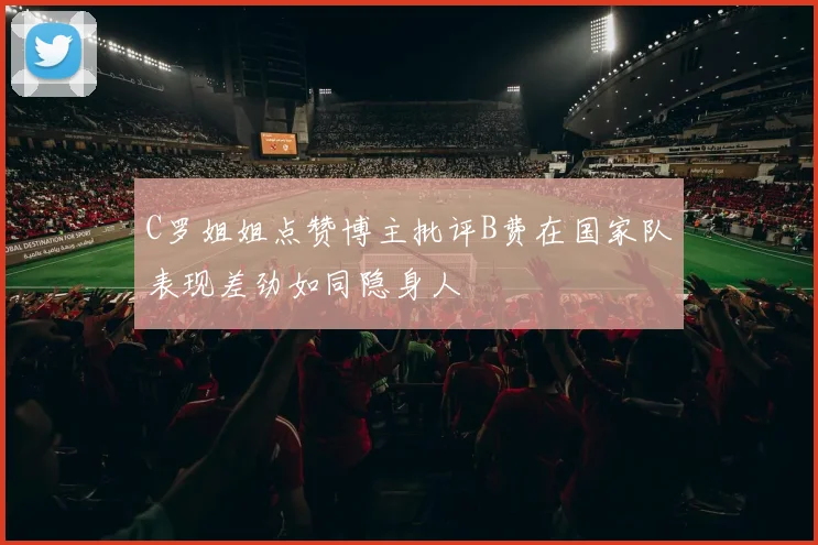 C罗姐姐点赞博主批评B费在国家队表现差劲如同隐身人